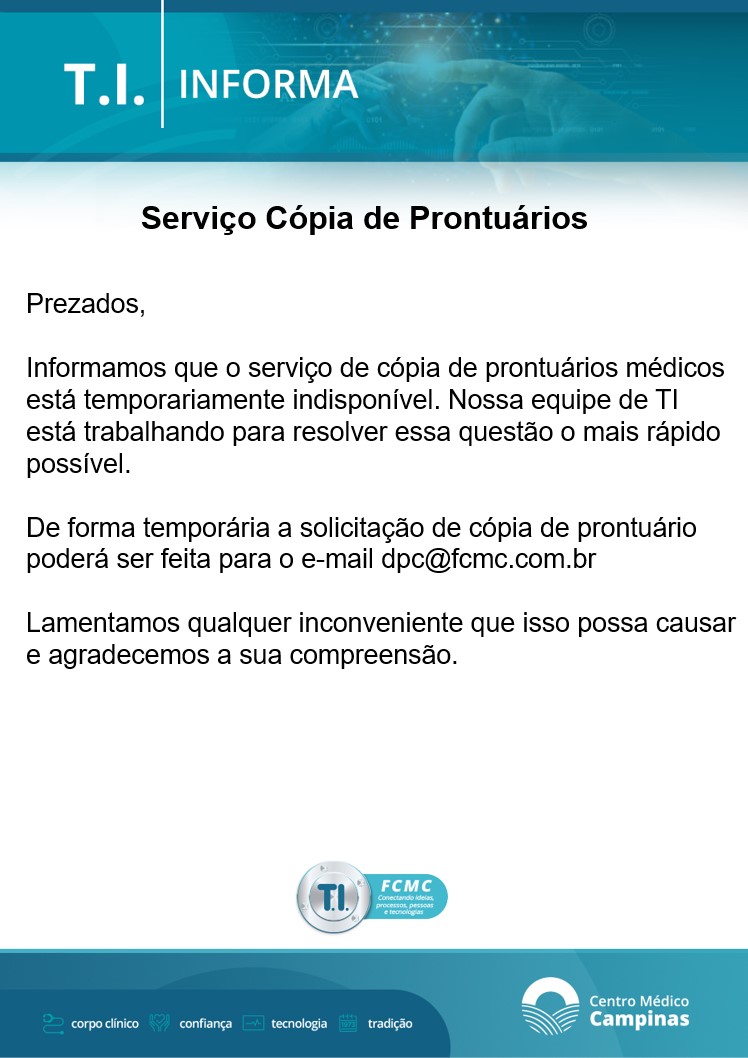 Aviso Copia Prontuário